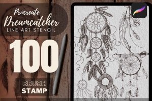 Dreamcatcher Procreate Stamp | Dreamcatcher Brush Stamp
