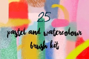 25 Pastel & Watercolor Procreate Brushes