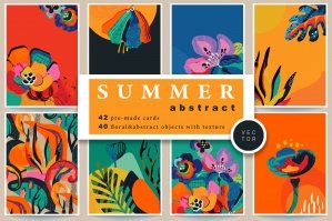 Summer Abstract Cards & Posters