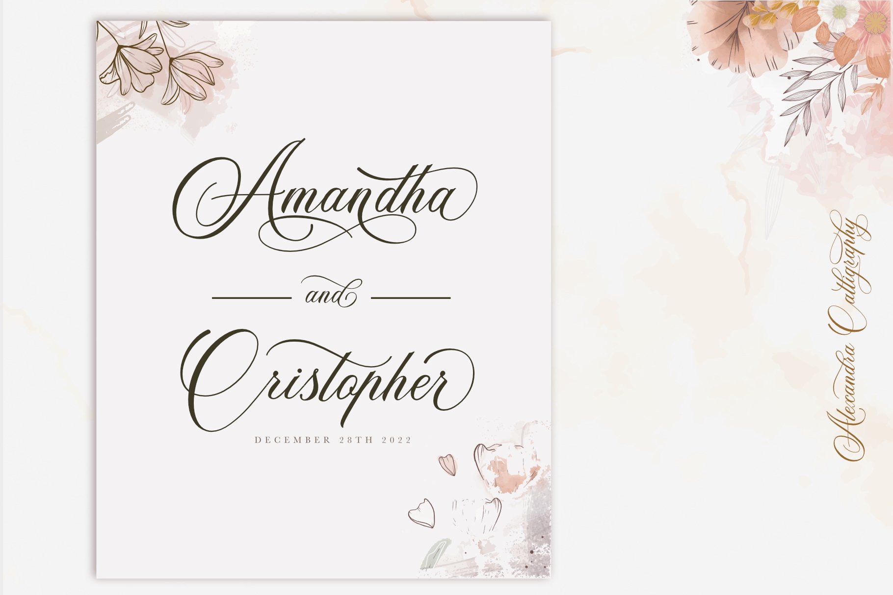 Alexandra Calligraphy Font, Webfont & Desktop