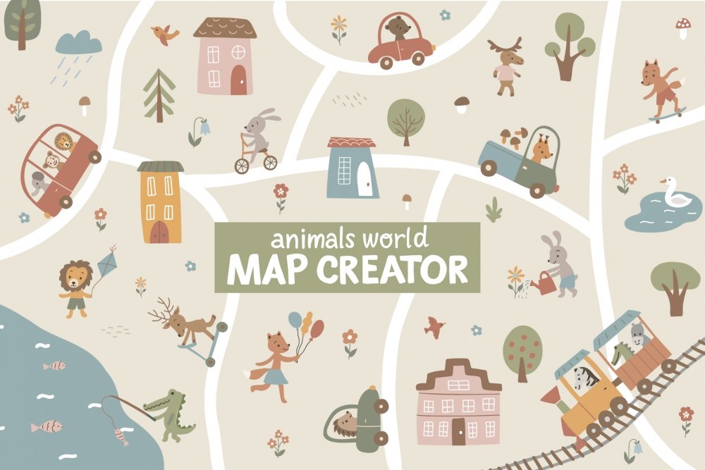 Kid's Map Creator Set - Design Cuts