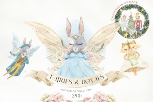 Fairies & Royals Characters Creator Watercolor Clipart