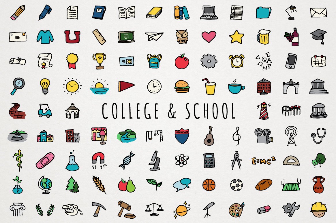 Back to School Clipart School Supplies Clipart, Backpack, Science Clipart,  Art Supplies, Hand Drawn Clipart, Scrapbooking Printables 