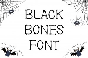 Black Bones - Halloween Font