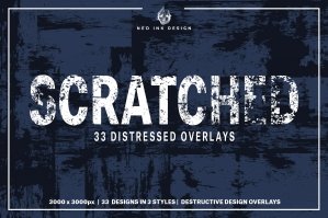Scratched - 33 Distressed Overlays