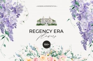 Regency Era Watercolor Flowers & Wedding