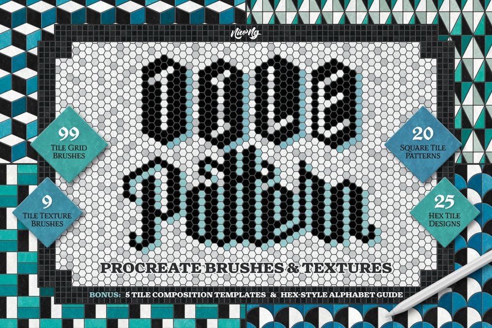 Create your cards, patterns by Retro Fashion Brush Stamps