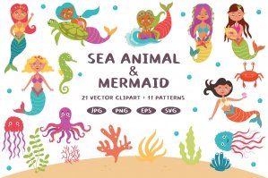 Sea Animal & Mermaid