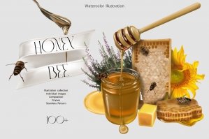 Honey Bee - Watercolor Breakfast