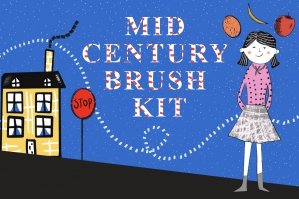 Mid Century Brush Kit For Procreate