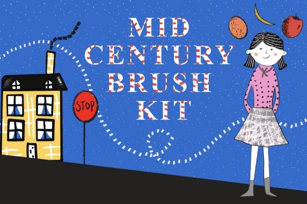 Mid Century Brush Kit For Procreate - Design Cuts