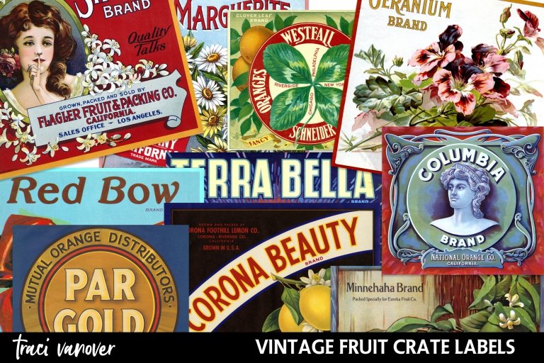 Vintage Fruit Crate Labels Papers Design Cuts   FRUIT PROMO1 768x512 