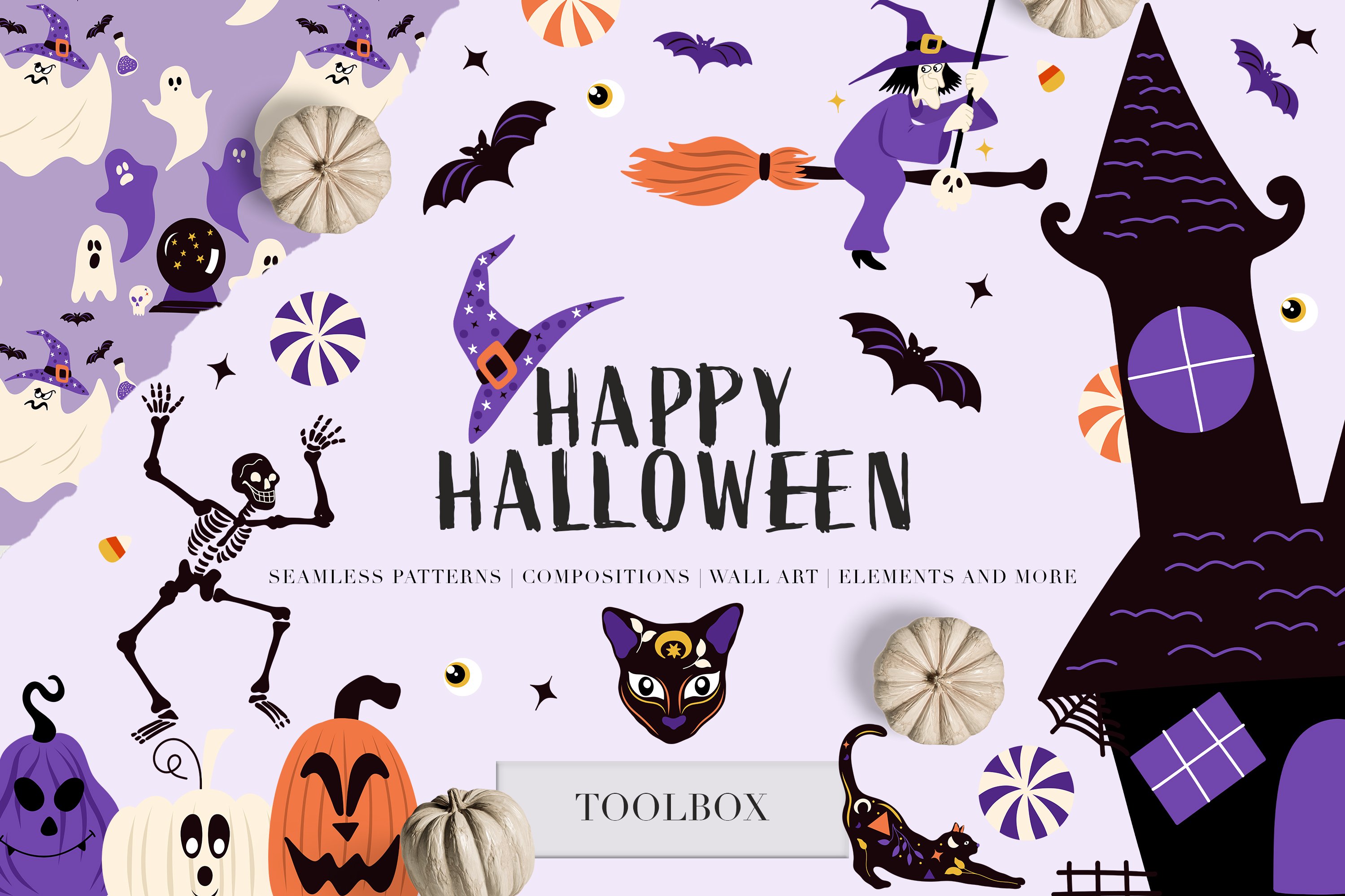 Happy Halloween Toolbox Vector Huge Collection - Design Cuts