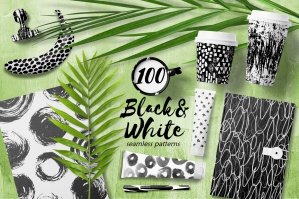 100 Abstract Black & White Patterns