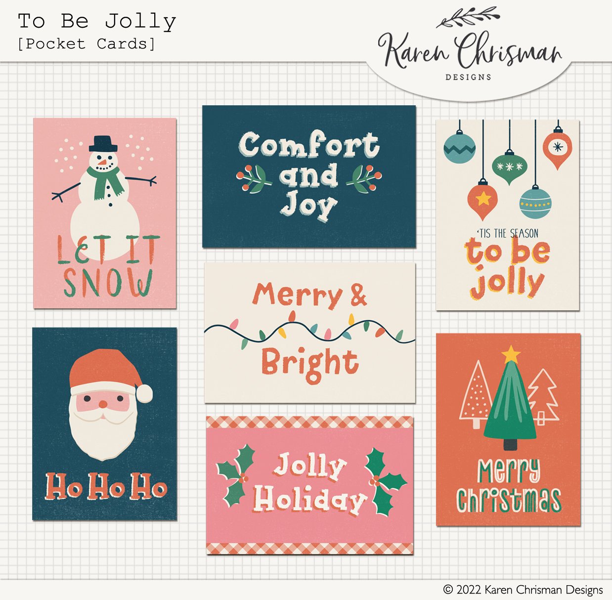 To Be Jolly Pocket Cards - Design Cuts