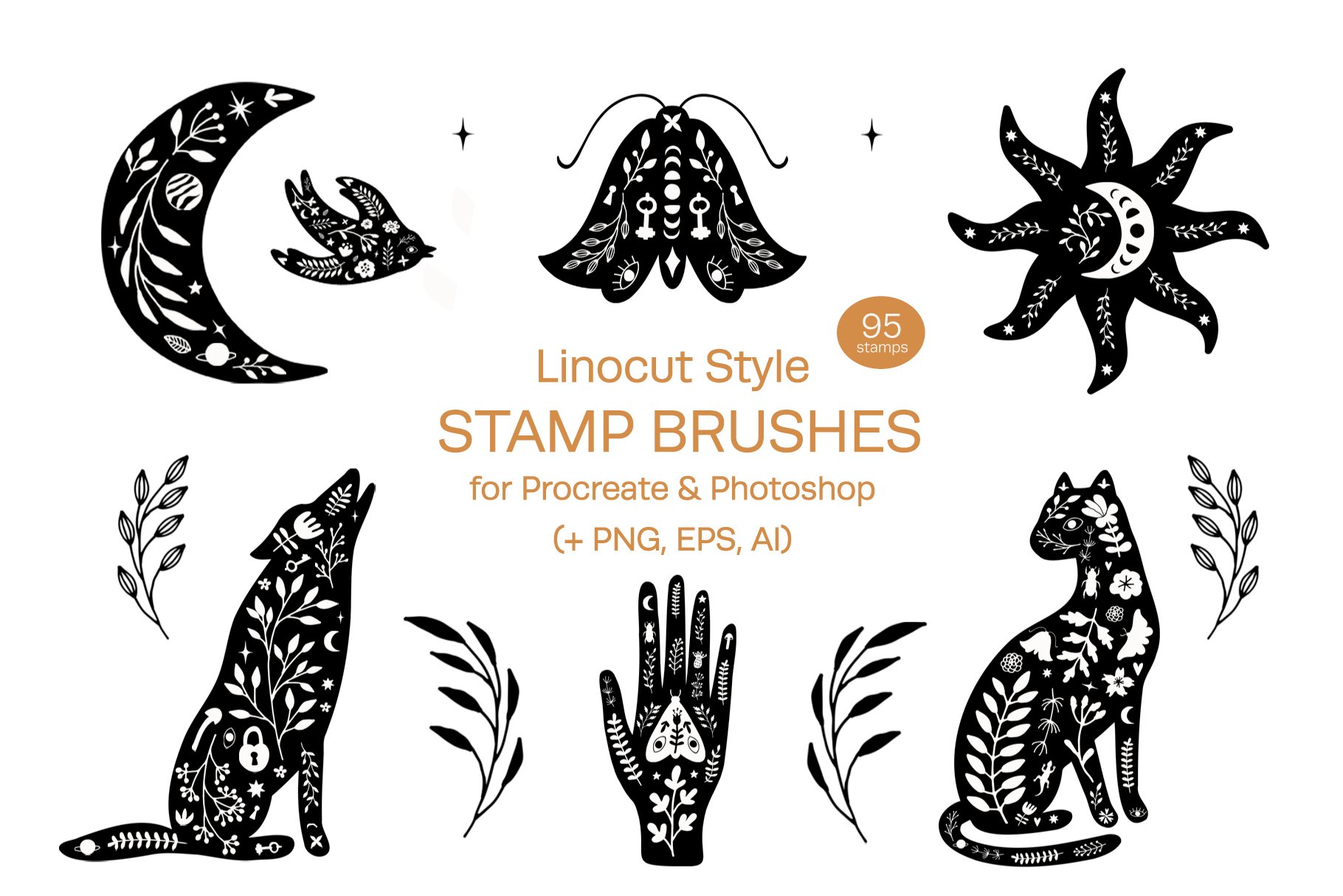 Linocut Brushes For Procreate - Design Cuts