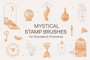 Mystical Stamp Brushes For Procreate And Photoshop