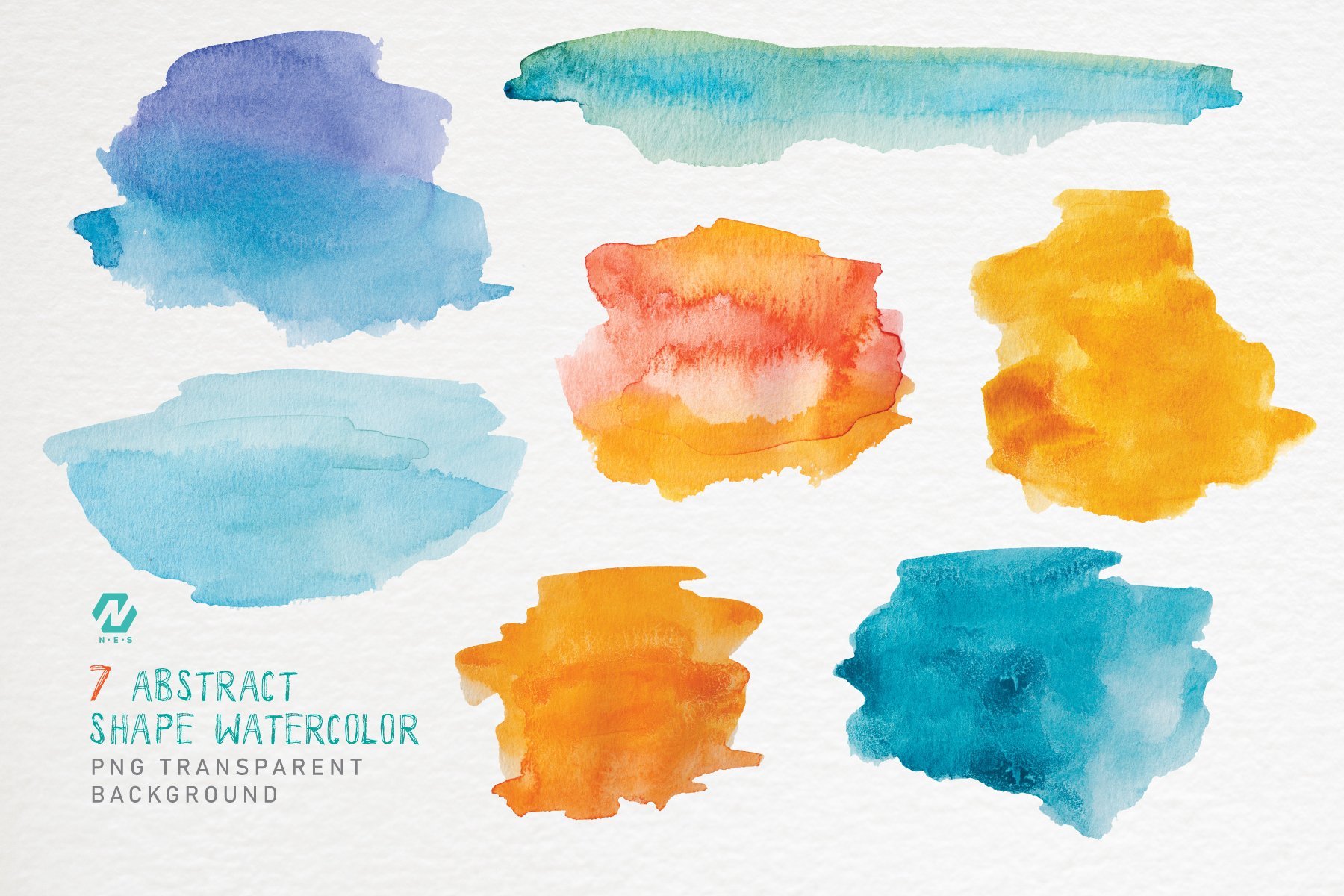 Watercolor Summer Clipart Set of 20 Files by ArtisticTimberStudio