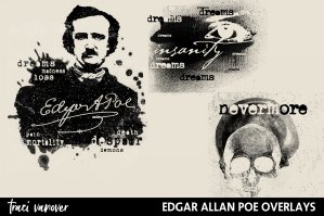 Edgar Allan Poe Overlays - Set Of 5