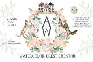 Watercolor Crest Creator