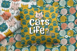 Cats Life Pattern Collection