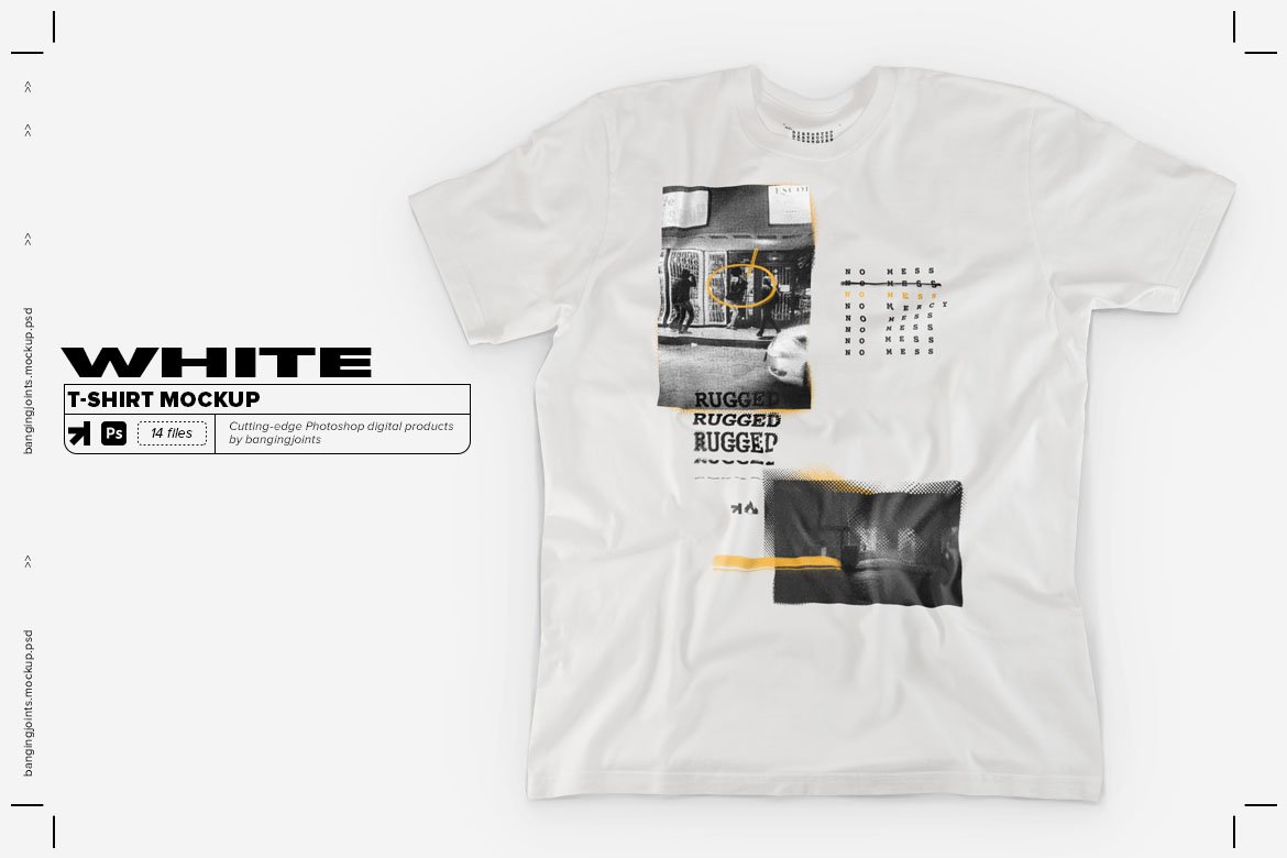 White T Shirt Mockup Design Cuts