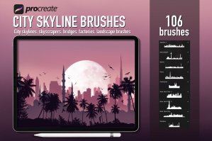Procreate City Skyline Creator Brushes