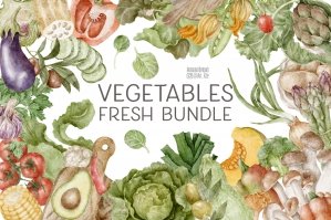 Vegetables Watercolour Clipart