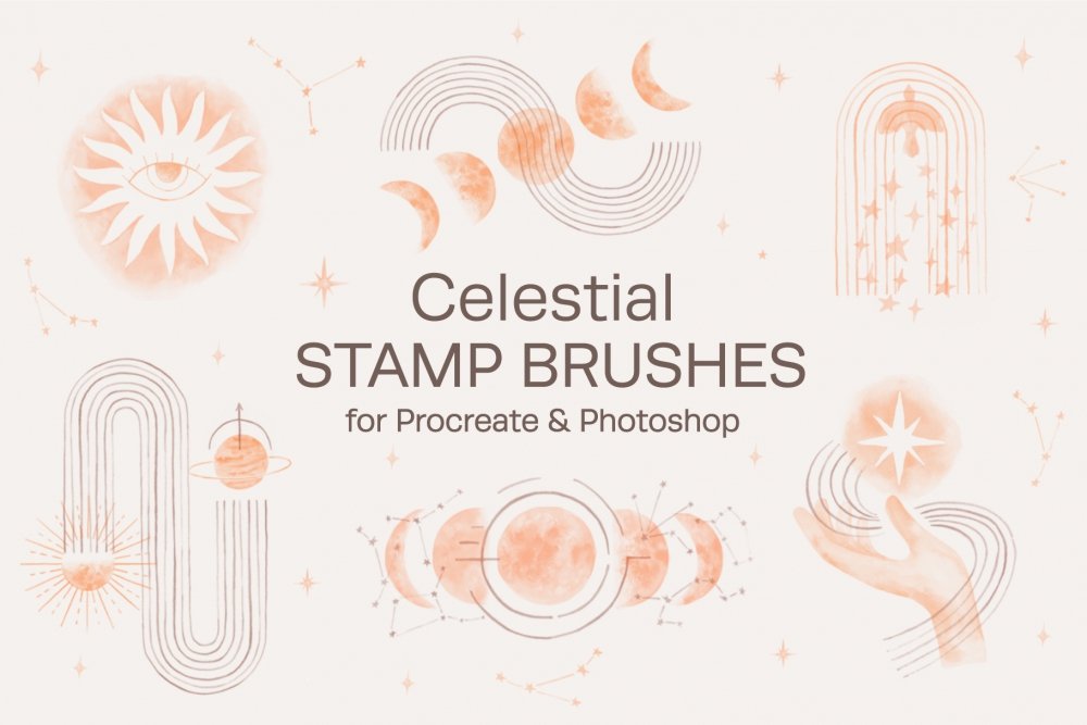 Stars Procreate Stamp Brush - Design Cuts