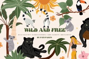 Wild And Free Jungle Vector Collection