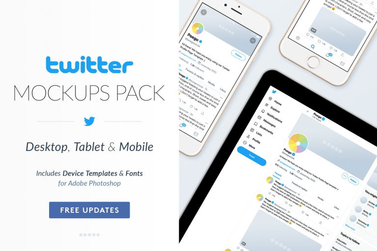 Twitter Social Media Mockups Bundle - Design Cuts