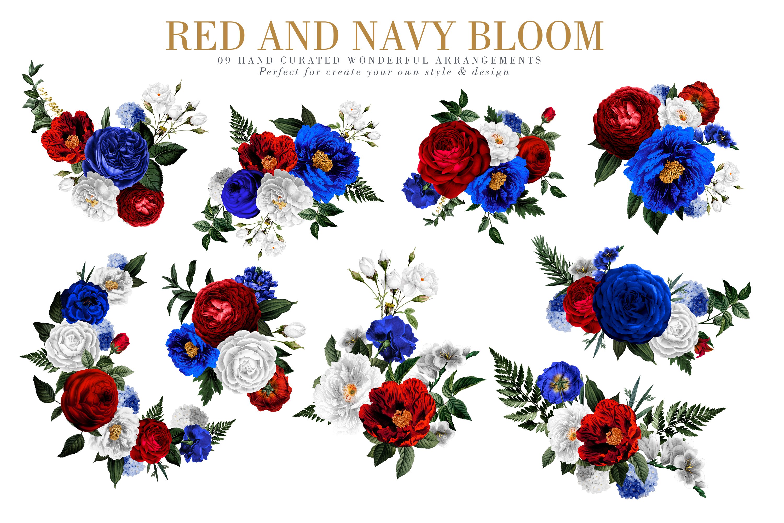 red-navy-flowers-design-cuts