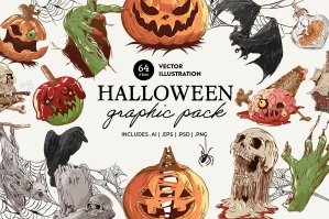 Halloween Illustrations & Vector Graphics Pack