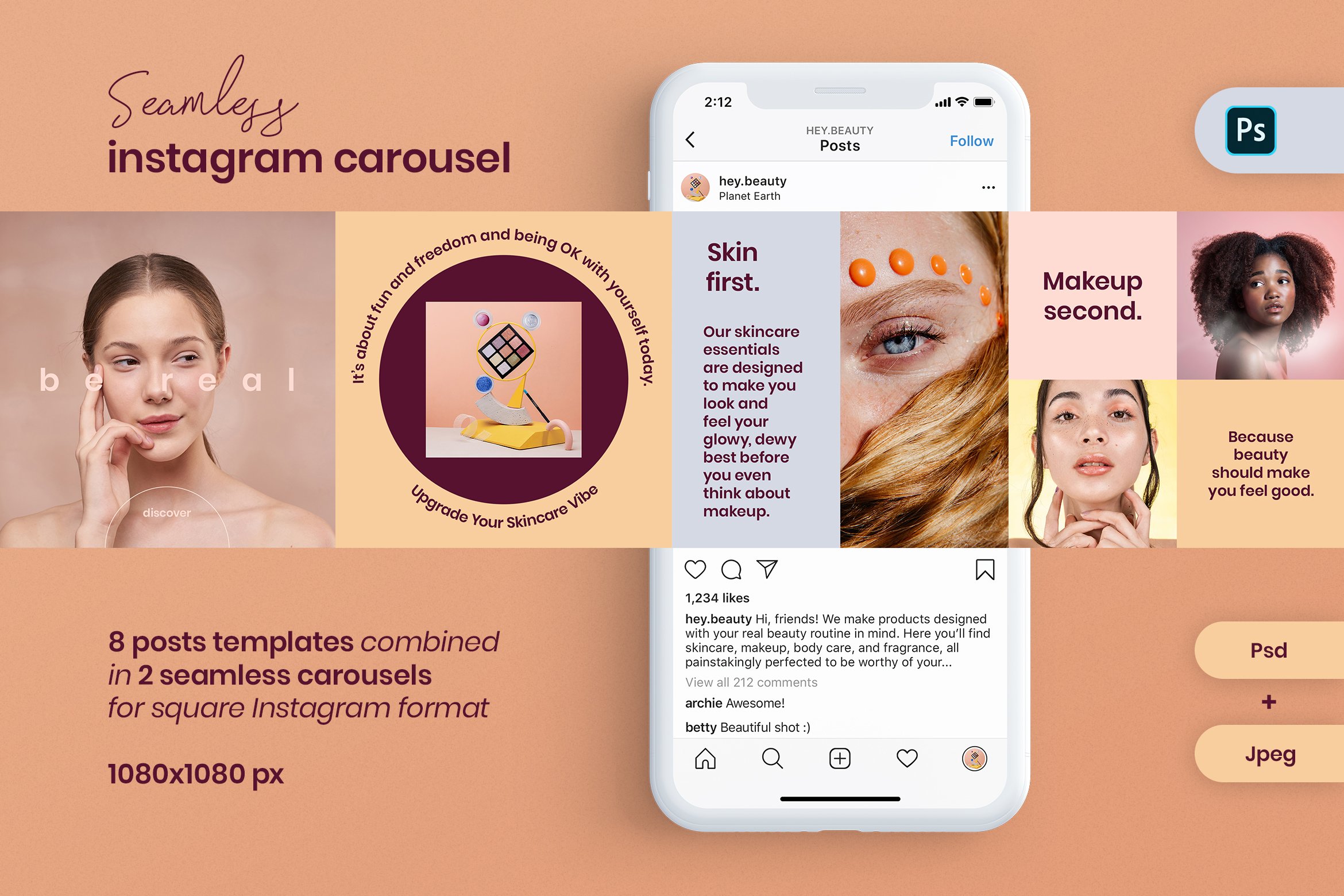 Beauty Instagram Carousel - Design Cuts