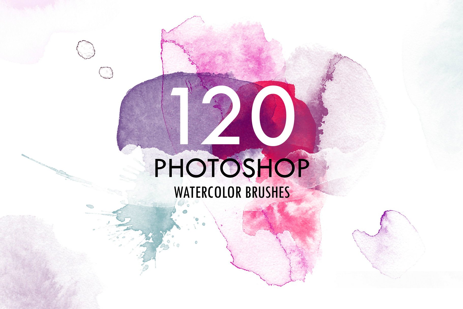 120 Watercolor Photoshop Brushes