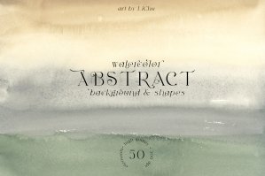 Abstract Watercolor Backgrounds Textures Clipart