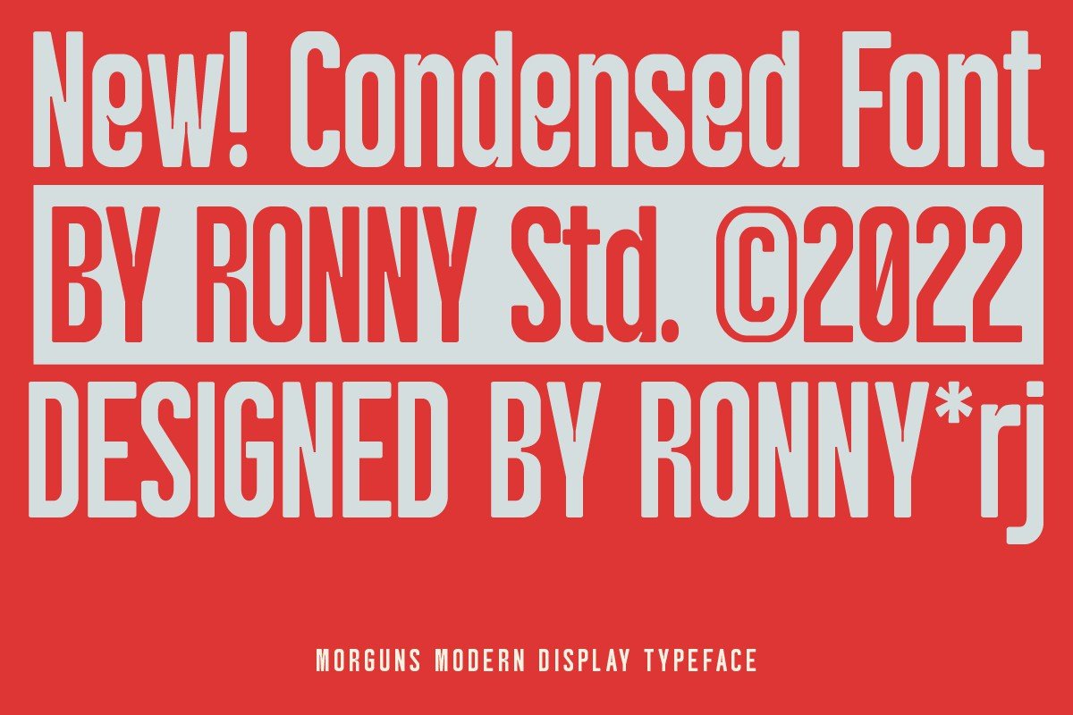 Morguns - Condensed Sans Serif - Design Cuts