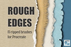Procreate Rough-edge Brushes | 15 Amazing Procreate Eraser And Painting Brushes To Create Torn Paper Effect