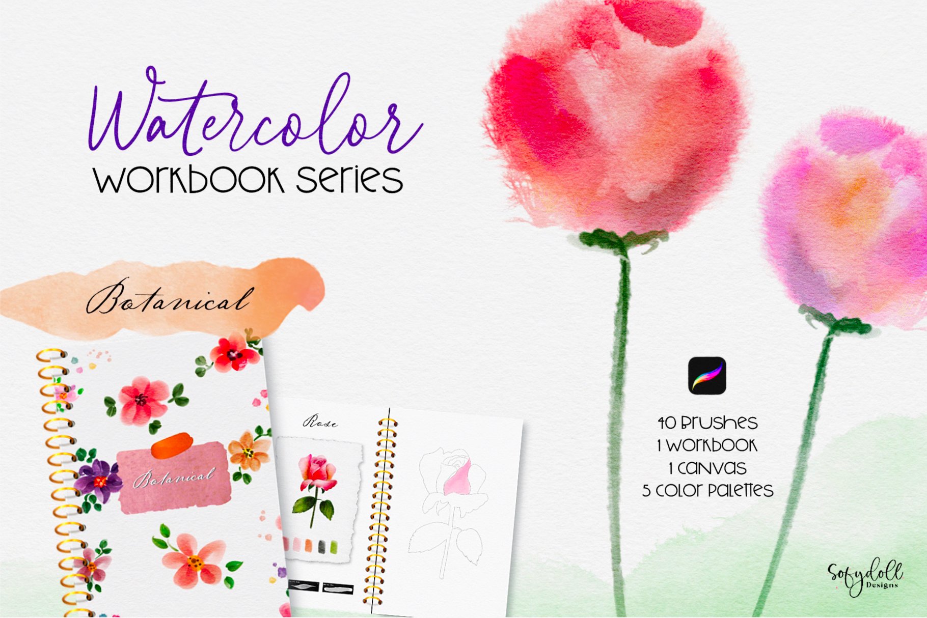 Watercolor Workbook Series - Botanical