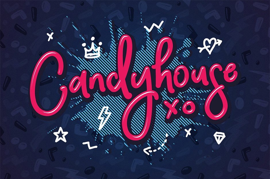Candyhouse Bubble Letter Font