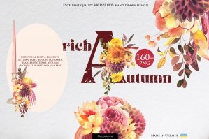 Rich Autumn Watercolor Collection