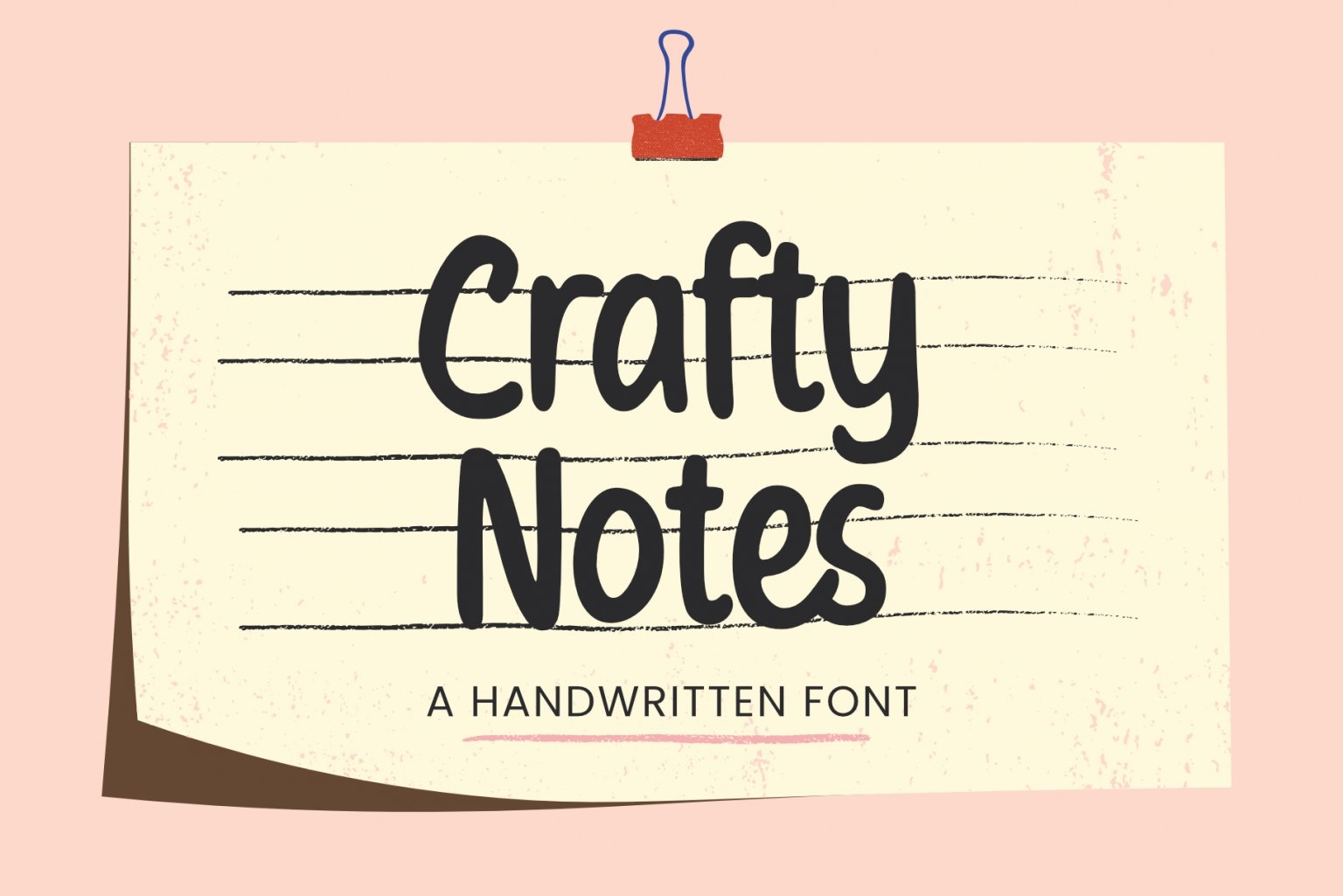 Crafty Notes - A Handwritten Font - Design Cuts