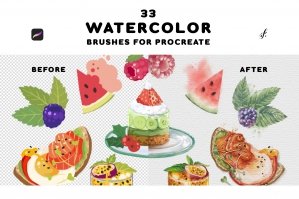 Procreate Brushes Watercolor - 33 Essential Watercolor Brushes Procreate