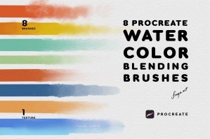Blending Brush Procreate - 8 Procreate Watercolor Blending Brushes