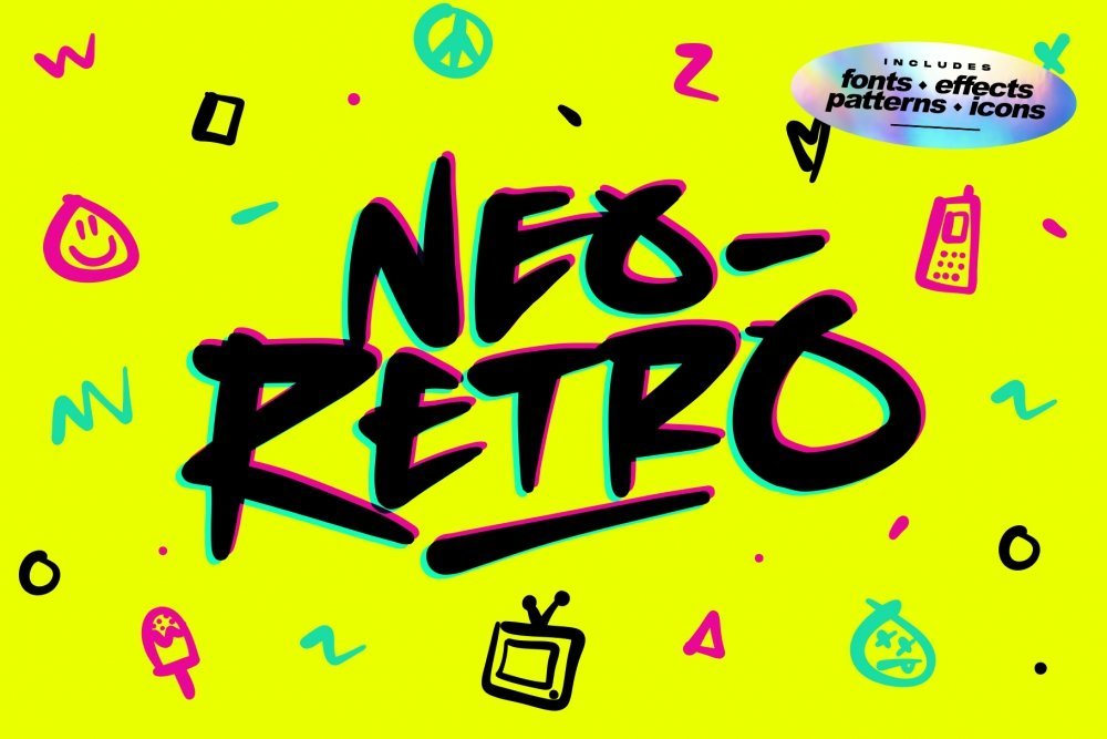 Neo Retro Bubble Letter Font
