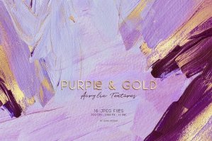 Purple & Gold Acrylic Textures