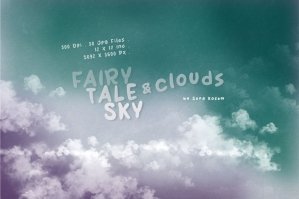 Fairy Tale Sky & Clouds Background
