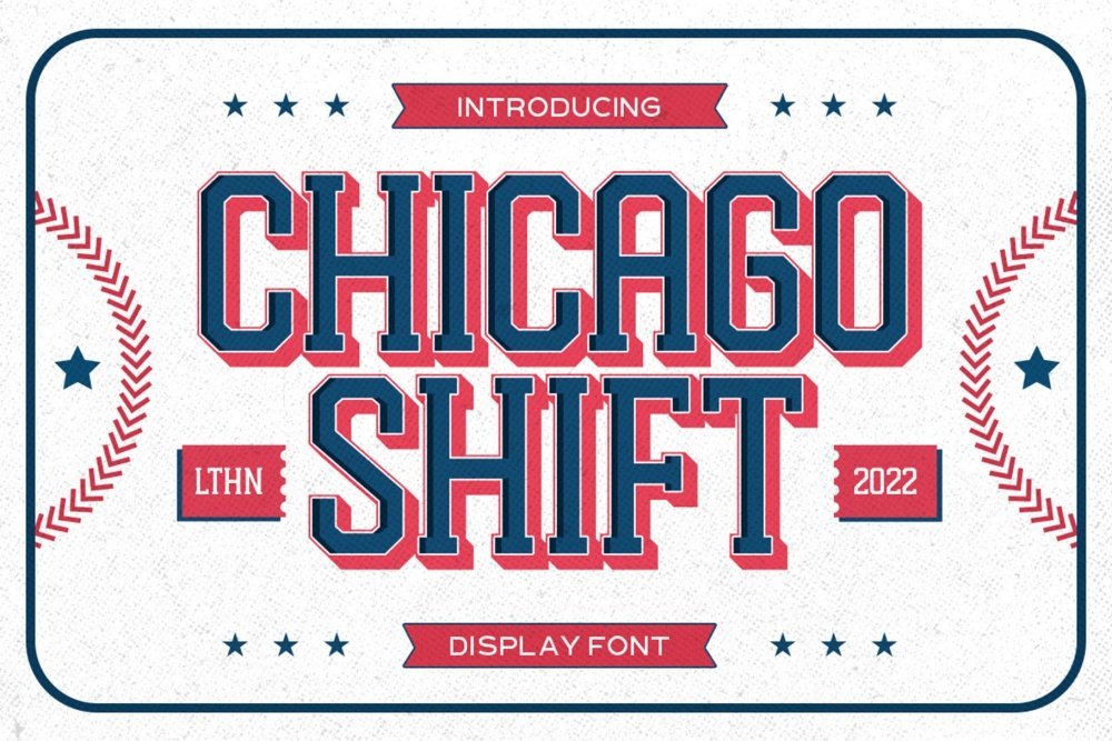 Chicago ShiftBaseball Font