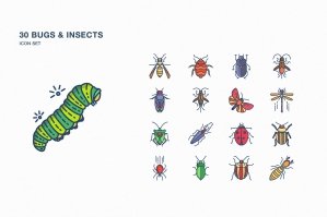 Bugs And Insect Icon Set