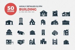 Glyph Icons Buildings Set